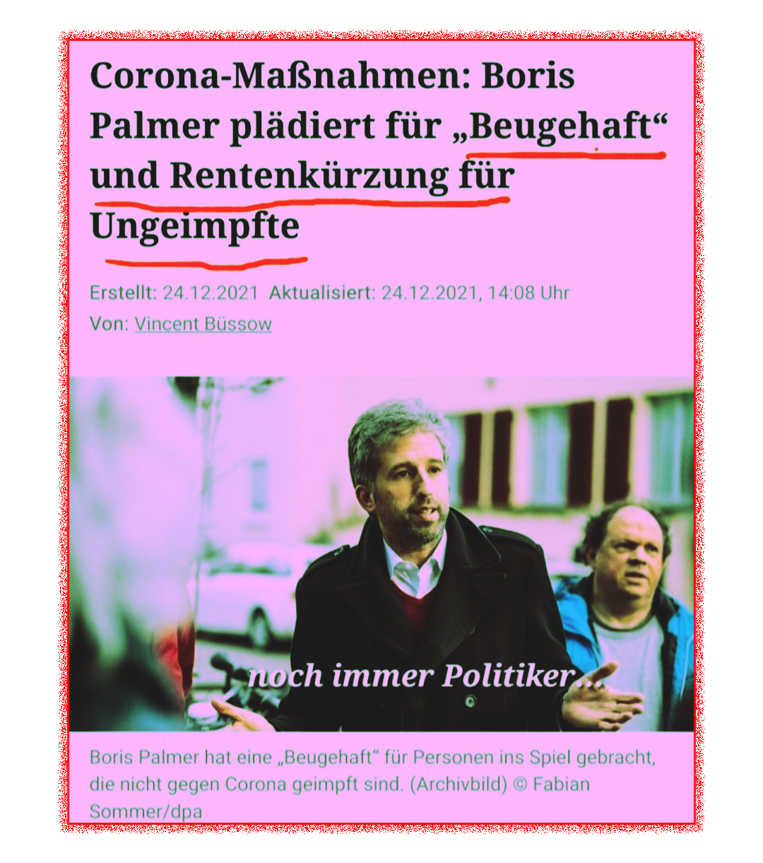 ungeimpfte-beugehaft-palmer ++++ ZUM KOTZENDE NEUIGKEITEN ++++ Mein Status hat sich geändert, vom "Geschädigten, zum Beschuldigten" ++++ BRECHENDE NEUIGKEITEN ++