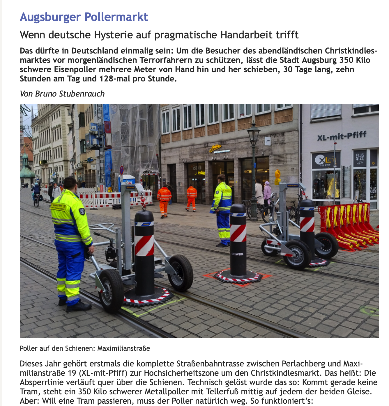 augsburger-pollermarkt Unter der Br&uuml;cke - Stadt der Engel