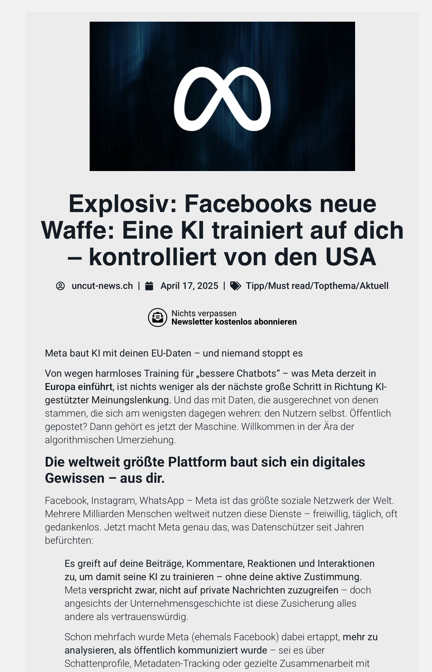 Facebooks neue Waffe